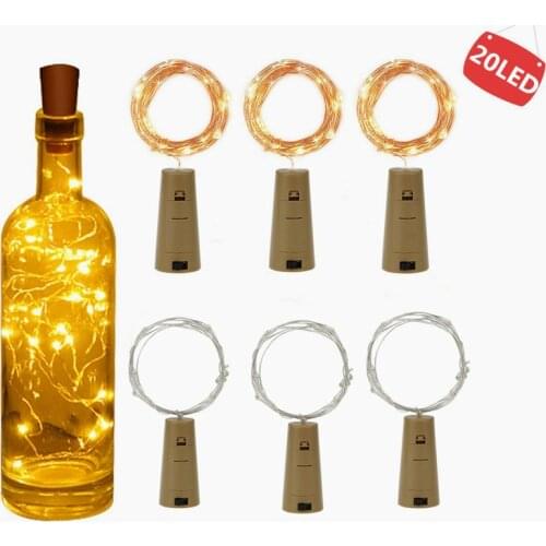 String led Wine Bottle with Cork 20 LED Bottle Lights Battery Cork for Party Wedding Christmas Halloween Bar Decor Warm White