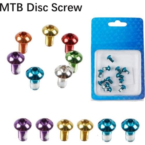 Mountain bike color disc screw alloy steel disc disc brake pad T25 screw boxed genuine 12 pcs/pack