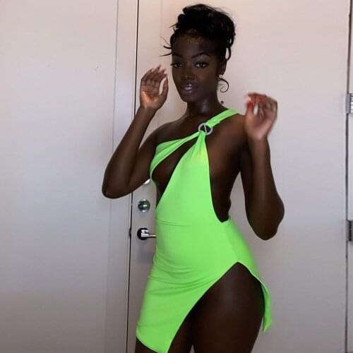 IR-CKERT 2021 Women Summer Sexy Party Dress Strap Bodycon Birtyday Dress Sexy Midnight Cut Out Clubwear Mini Vestidos