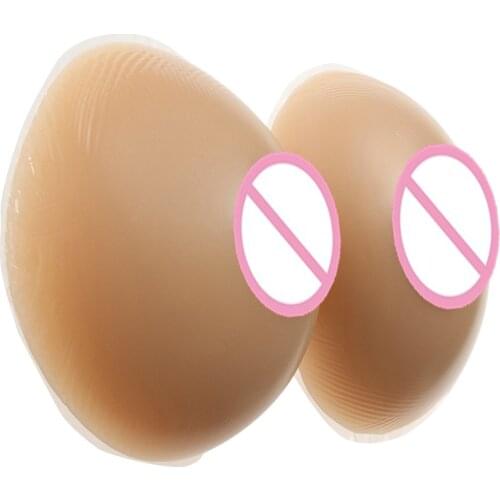 Brown Silicone Fake Boobs 800g/Pair Transvestite Breast Forms Enhancer Drag Queen Crossdress Tits CD Shemale Fake Breast