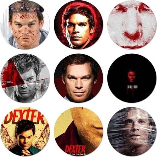 58mm Dexter Morgan Tv Show New Icons Pins Badge Decoration Brooches Metal Badges For Backpack Decoration
