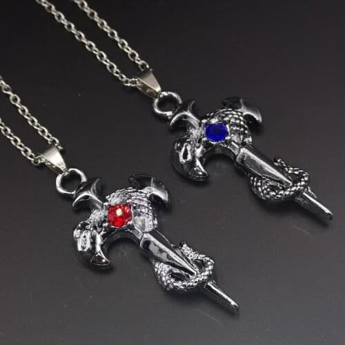 Fashion Snake Sword Pendant Accessories Mens Necklace Hip Hop Street Mens Pendant Jewelry