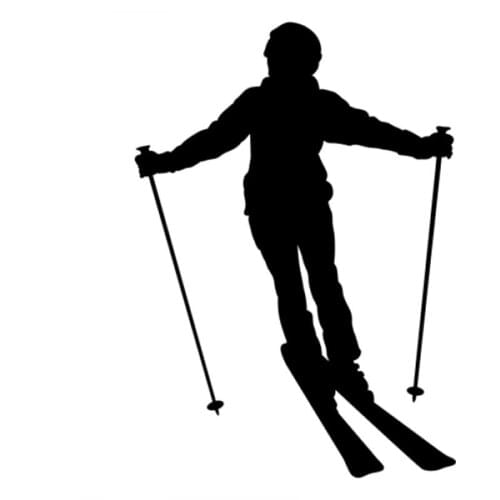 Hot Sale Ski Car Sticker Skier Silhouette Car Window Truck Auto SUV Door Vinyl Decal CL371