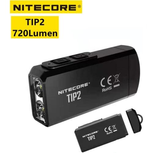 NITECORE TIP2 Keychain Light 720 Lumens Powerful Torch Dual-Core Magnetic Rechargeable 2 x CREE XP-G3 S3 LEDs Outdoor Lighting