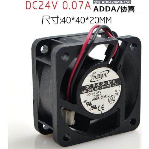New original AD0424MB-C50 24V 0.07A 4020 4cm double ball frequency converter fan