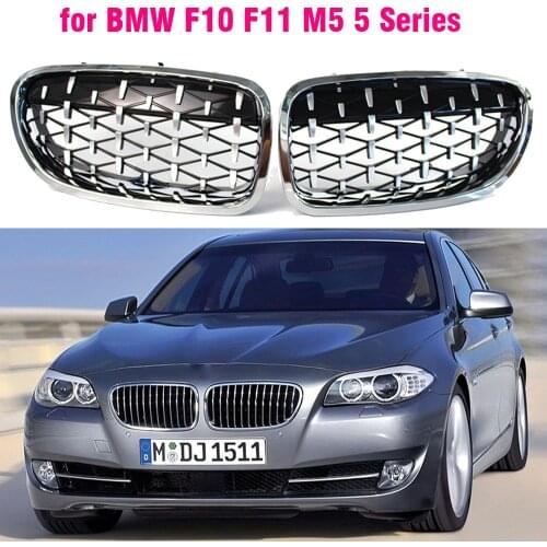 Car Front Sport Grill Kidney Grilles Grill Diamond For BMW 5 Series F10 F11 520i 523i 525i 530i 535i 2010 -2014