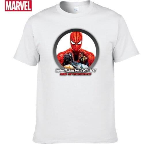 Marvel The Avengers Spider Man t shirt Comfortable Breathable 100% cotton Fashion clothes for teens Summer Top Tee shirt men #97
