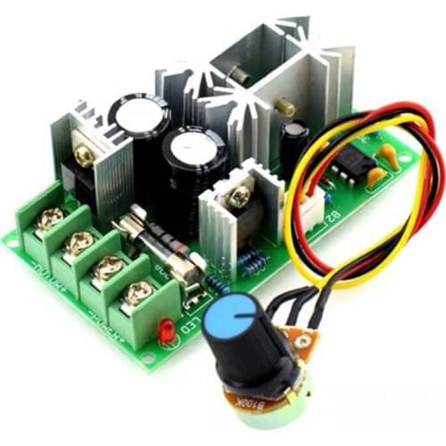 PWM Motor Speed Controller Switch DC 20A Current Voltage Power Regulator 10-60V PWM High Power Drive Module 60A 12V 24V 36V 48V