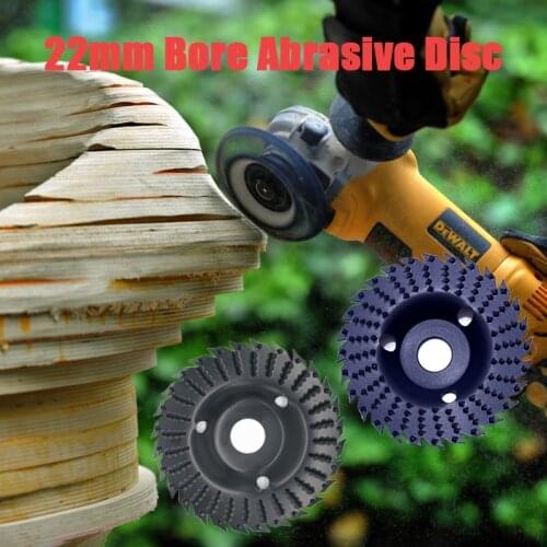 Blade Style Wood Angle Grinding Wheel Abrasive Disc Angle Grinder Carbide Coating 22mm Bore Shaping Sanding Carving Rotary Tools