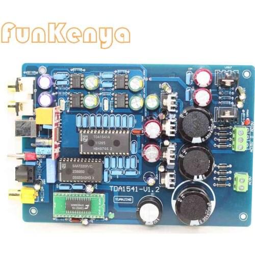 Fiber Coaxial DAC Decoder Board TDA1541 USB CS8412 + NE5534