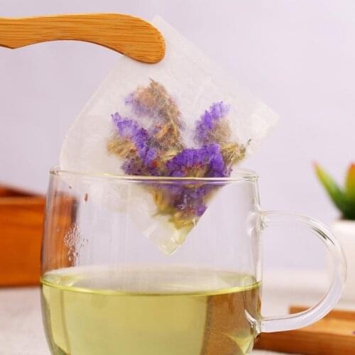 100pcs/lot 7*10cm Environmental Corn Fiber Folding Tea Bag PLA Biodegraded Herbal Teabags