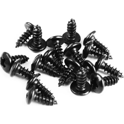 100PCS M3 Black Steel Pan Oval Head Cutting Screws Round Head Self Tapping Thread Kit for 3D Printer Parts Accessories