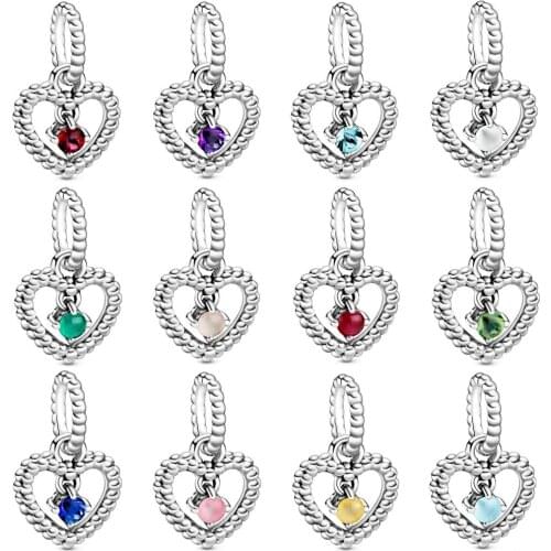2019 New 100% 925 Sterling Silver Pre-Valentines 2020 My True Colours Birthstone Collection Pendant Fit Diy Original Bracelet