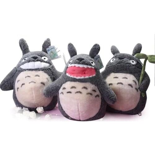 3pcs 37CM Totoro Pplush Toys Famous Cartoon Totoro Plush Dolls Soft Stuffed Toys Cushion High Quality Doll Kids Gift