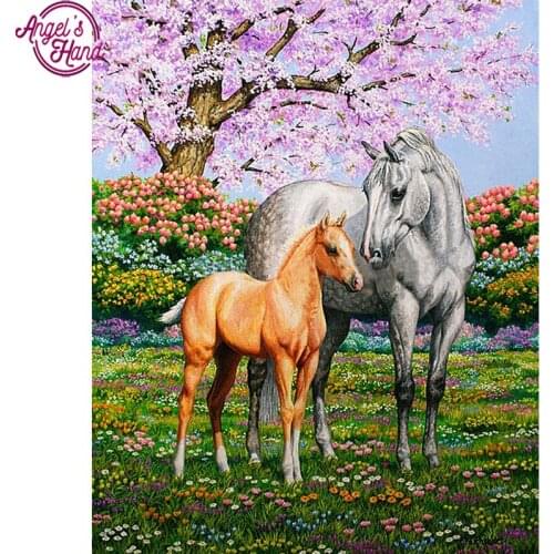 5D Diy Diamond Painting Cross Stitch horse Needlework Full Square Diamond Embroidery Mosaic Christmas Gift