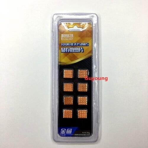 8pcs Copper RHS-03 Ram Heatsink For DDR DDR2 DDR3 Heat Sink Radiator