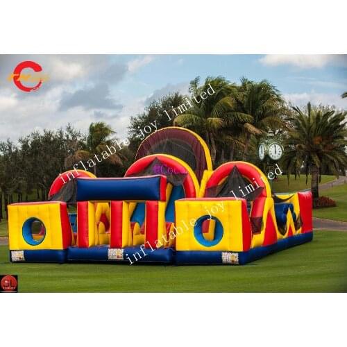 Free ship to sea port,10*8m custom make inflatable obstacle course games,commercial inflatable bounce castle climbing slides