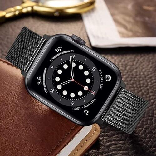 Wristband Bracelet for Apple Watch 6 SE Band 44mm 40mm Stainless Steel Mesh Loop for iWatch Series 5 4 3 2 1 42mm 38mm Strap