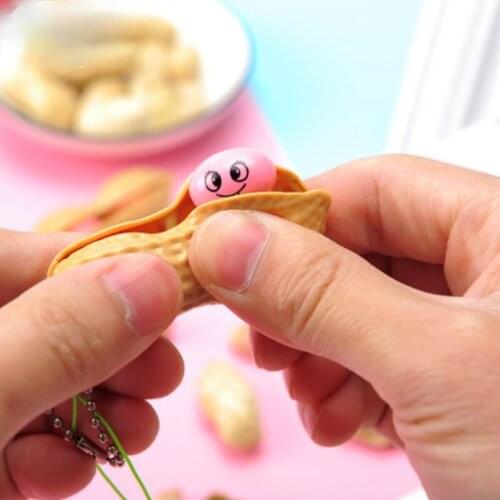 Decompression pea toy fudge extrusion pea key chain net pressure adult toy rubber Christmas gift