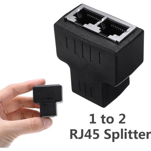 Double Connector Adapter Ports Coupler For Laptop 1 to 2 RJ45 Splitter Adapter Dual Female Port LAN Ethernet Convertor Connecter
