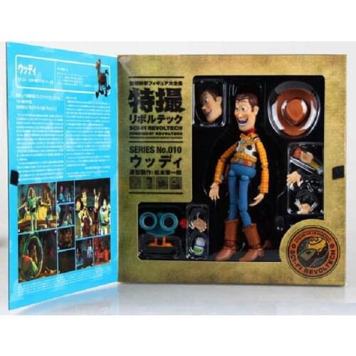 Disney Toy Story 4 Anime Figure Woody No.010 Sci-fi Revoltech Movable Joints Action Figures Pvc Model Collect Toy For Kids Gifts