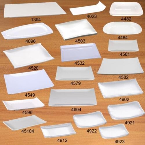 Porcelain Imitation Dinnerware Dinner Plate Rectangle Flat Dish Japanese Cuisine Sushi Dish A5 Melamine Sashimi Plate Tableware