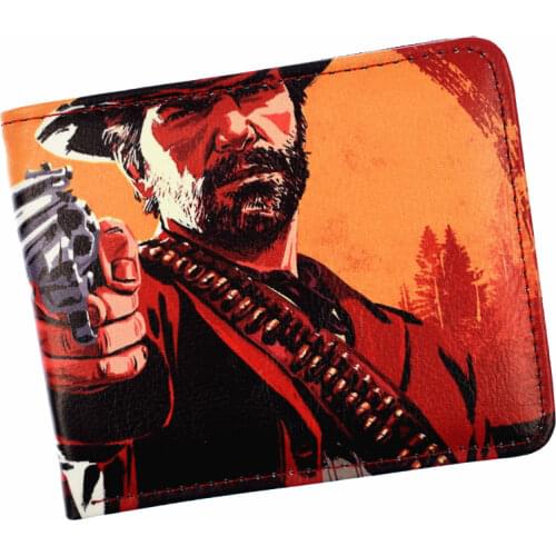 Hot Game Red Dead Redemption 2 Wallet Men and Students Short Purse with Card Holder Zipper Poucht