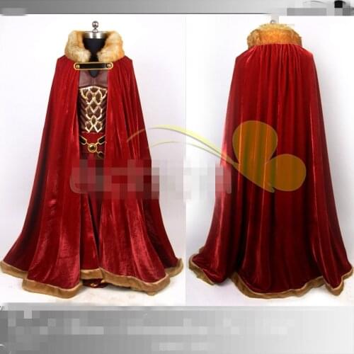 [Customized] Anime Fate Grand Order FGO Zero Rider THE KING Dress With Red Velvet Cape Cosplay Costume Halloween Free shipping