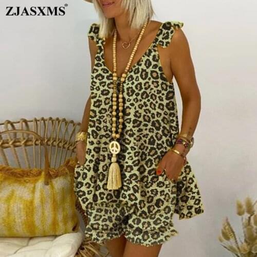 Spring Summer Two Piece Set Women Shorts Retro Leopard Print Patchwork Casual Outfits Sexy V Neck Butterfly Sleeve Top Lady Suit