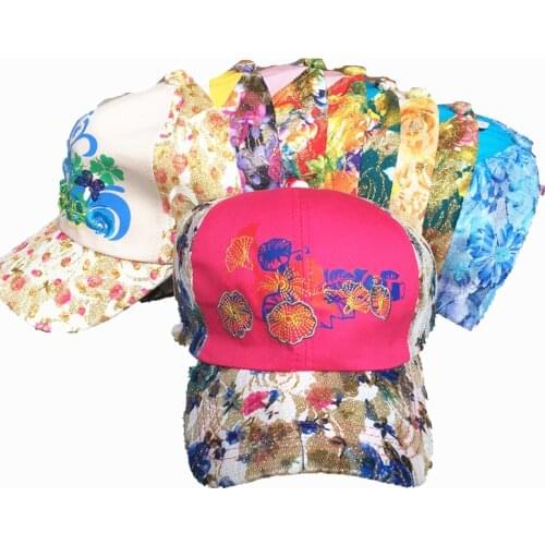 Summer Embroidery Lace Hat Cotton Baseball Cap for Women Breathable Mesh Girls Snapback Hip Hop Fashion Female Caps Adjustable