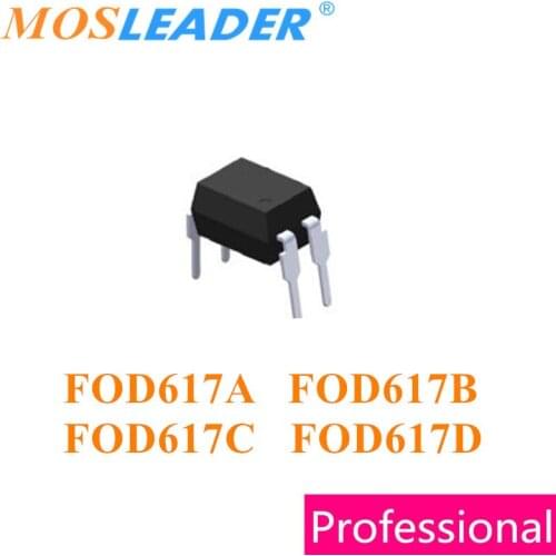 Mosleader 100pcs 1000pcs DIP4 FOD617A FOD617B FOD617C FOD617D Made in China High quality Optocouplers