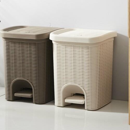 Pedal trash can home living room kitchen bathroom bedroom office personality modern trash can garbage bin compost bin LB031902