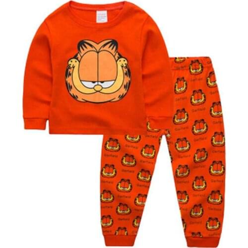 New Cotton Children Kids Pijamas Boys Long Sleeve Pajama Toddler Boys Pyjama Baby Pjs Home Clothes Cartoon 2-7y