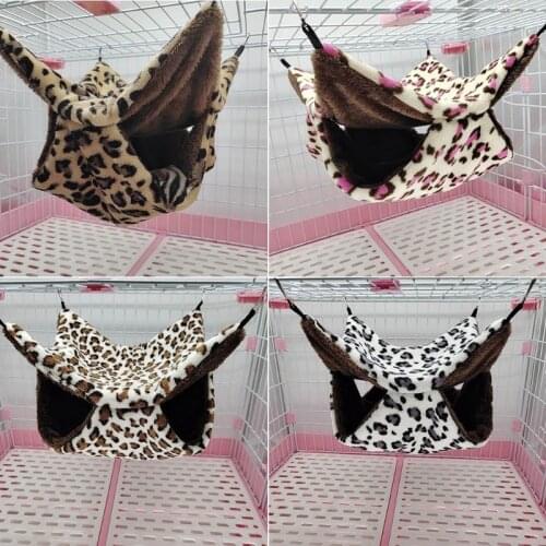 Plush Small Pet Cage Hammock Sugar Glider Parrot Ferret Squirrel Swing Nest Cage Accessories Hamster Rat Playing Sleeping Bed