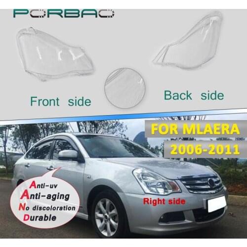Headlight Transparent Glass Lens Cover for ALMERA SENTRA SYLPHY Headlamp Clear Shell 06-11 Front Lampshade Replacement DIY