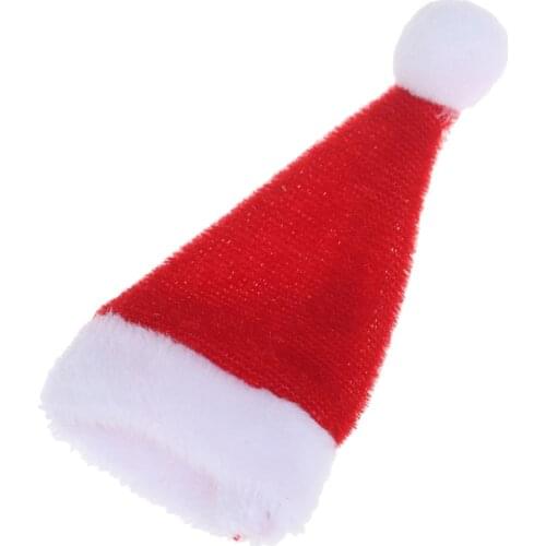 Christmas Santa Claus Hat Mini Christmas Hat for Children Xmas Gift Decoration 1/12 Scale Dolls Accessories Dollhouse Miniature
