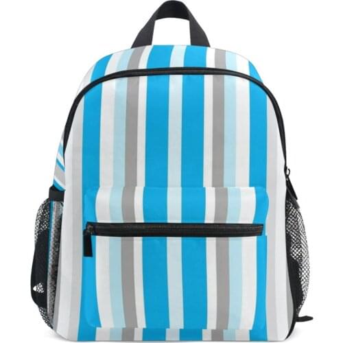 2021 New Classic 3D Kids Blue School Bag Kawaii Soft Stripe printing Cute Kindergarten Backpack Toddler Baby Bag Children Gift