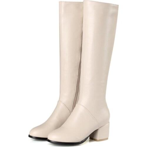 Big Size - thigh high boots knee high boots over the knee boots women ladies boots shoes woman winter boots women Solid