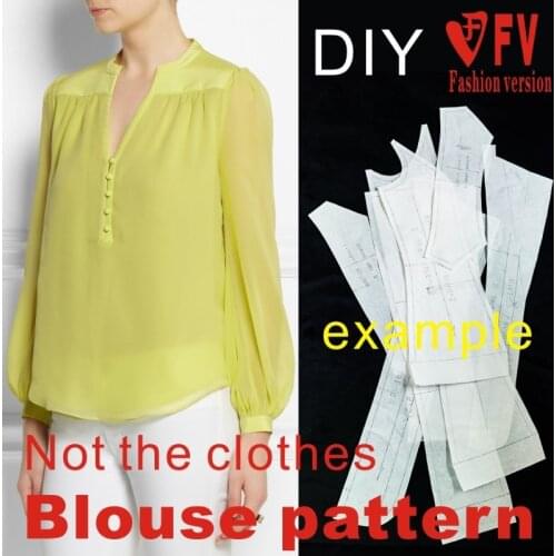 DIY handmade clothing cutting pattern drawing womens shirt 1:1 physical pattern BCY-11