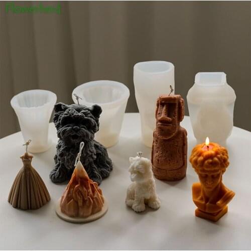 Resurrection Stone Statue Candle Silicone Mold Home Decoration Aromatherapy Candle Molds for Candle Making Cake Decorating Tools