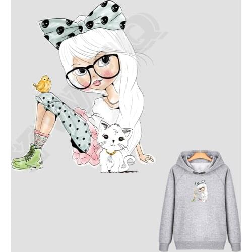 Cute Girls Clothes Applique Washable Clothing Deco Diy Accessory Heat Transfer New Design Badges Iron-On Transfers