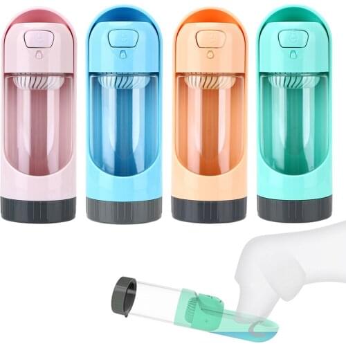 Pet Dog Water Bottle Portable Outdoor Pet Water Dispenser Feeder 300ML Drinking Bowls For Small Large Dogs Travel Puppy Cat