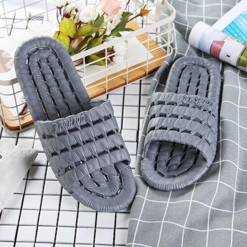 Bathroom Slippers Male EVA Non-slip Hotel Indoor Summer Slippers Couple Unisex Soft Slippers Hallow Flat Shoes for Men