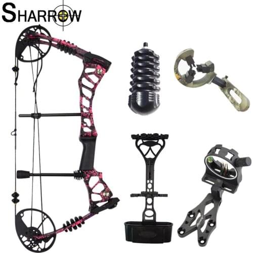 1Set 40-60lbs Adjustable Archery Compound Bow Powerful Pulley Bow Labor Saving Ratio 75% Outdoor Hunting Shooting Accessroies