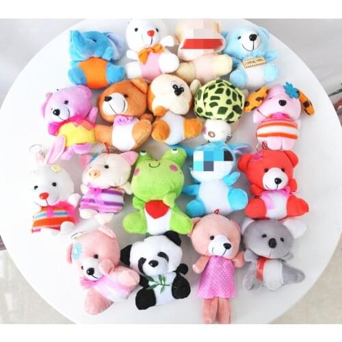 10PCS Random Styles Plush Toy 5-15CM , Bear , Penguin , Panda Cute Soft Stuffed Doll For Kids Christmas Gift