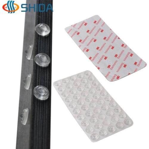 100PCS 13mm*5.5mm Self Adhesive Clear Anti Slip Silicone Furniture Bumper Pad,Anomaly Rubber Feet Pad for Table,Shock Absorber