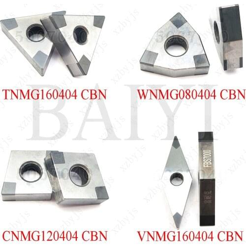 1P Solid CBN insert TNMG160404 CBN WNMG080404 CBN CNMG120404 CBN VNMG160404 CBN metal turning tools lathe cutter Blade For steel