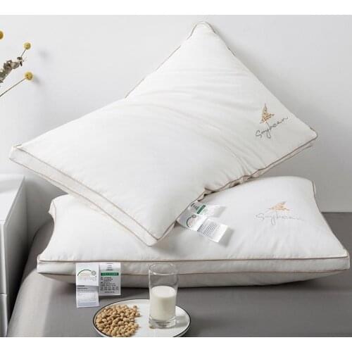 2pcs Lohas Soy Fiber Sleeping Pillow for Cervical Spine Pillow, Skin-friendly Pillow for Baby and Pregnant Women