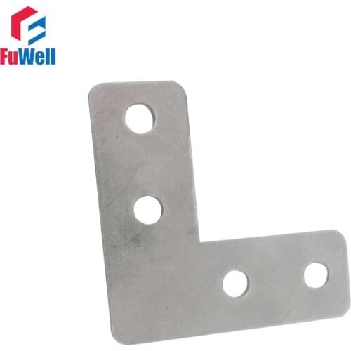 20pcs 50mm x 50mm L Type Bracket Stainless Steel 1mm Thickness Mending Repair Plate Connector Corner Angle Bracket