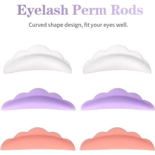 3 pairs Eyelashes Perming Rods Soft Silicone Eyelash Extension Lifting Pad Eye Lash Lift Curlers Curl Shields Pads